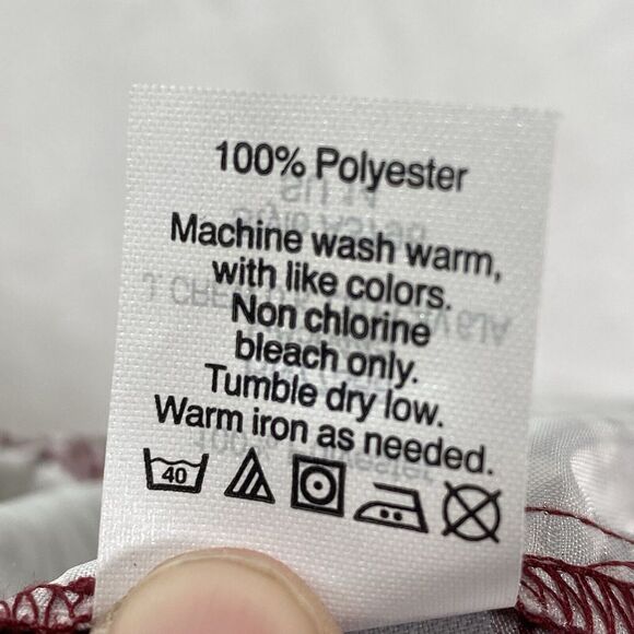 J.CREW Pants womens 0 Red Geo Print A3796 Drawstring Classy Lounge Womens Pants‎ - Picture 10 of 12